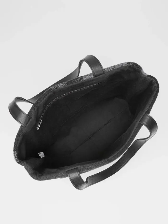Shop Eileen Fisher Accessories Waste No More Felted Tote Charcoal