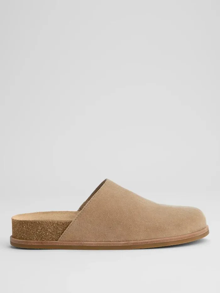 Shop Eileen Fisher Shoes Bios Suede Mule Ecru