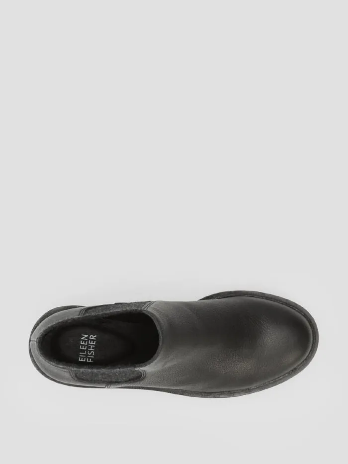Shop Eileen Fisher Shoes Chelsea Wedge Washed Leather Bootie Black