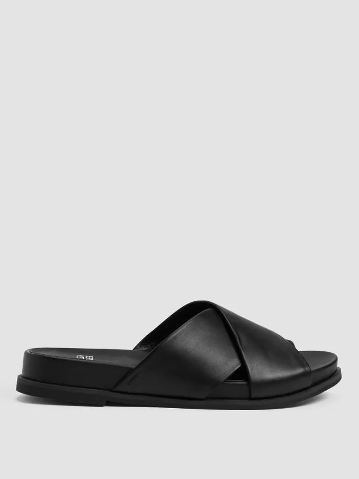Shop Eileen Fisher Shoes Dibs Nappa Leather Wedge Sandal Black