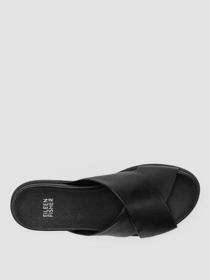 Shop Eileen Fisher Shoes Dibs Nappa Leather Wedge Sandal Black