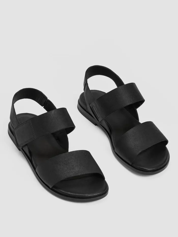 Shop Eileen Fisher Shoes Kanza Tumbled Leather Sandal Black