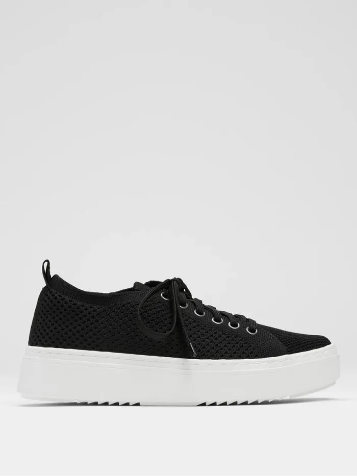 Shop Eileen Fisher Shoes Peris Recycled Stretch Knit Wedge Sneaker Black