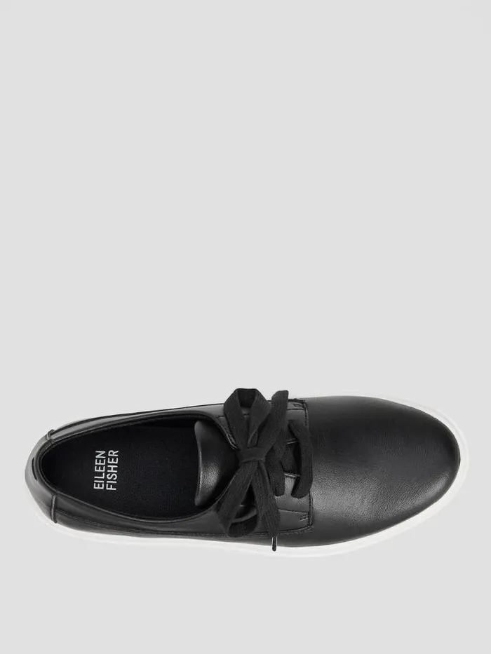 Shop Eileen Fisher Shoes Prop Leather Sneaker Black