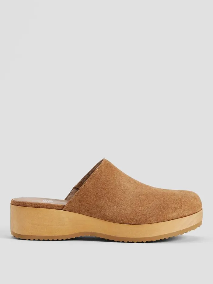 Shop Eileen Fisher Shoes Suede Clog Savana