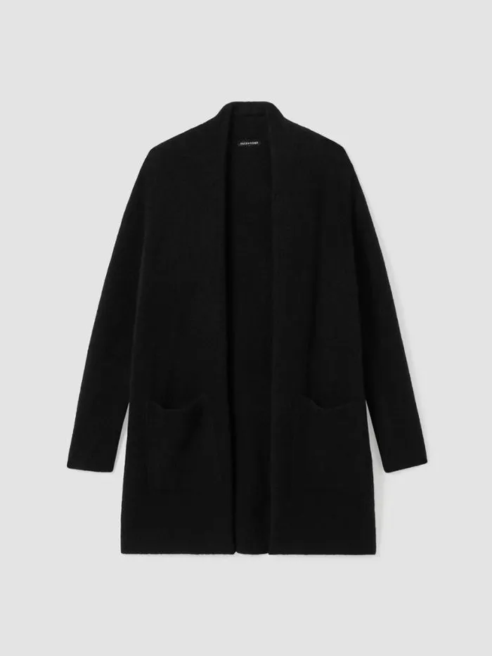 Shop Eileen Fisher Sweaters and Cardigans Cashmere Silk Bliss Long Cardigan Black