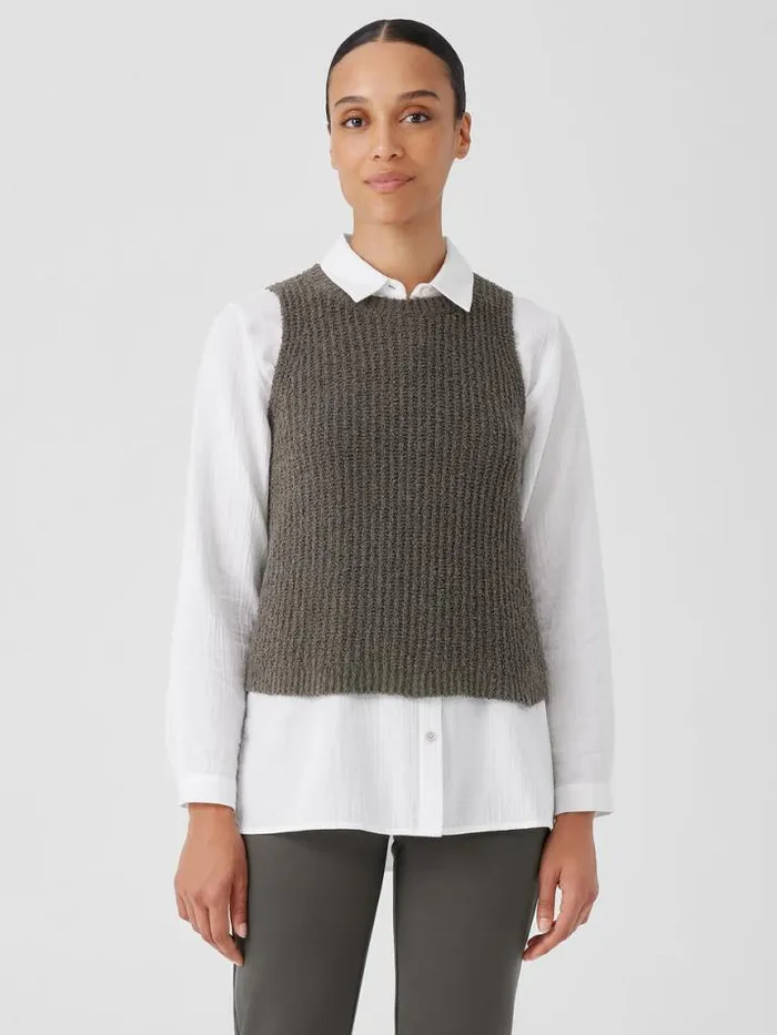 Shop Eileen Fisher Sweaters and Cardigans Cotton Fluff Crew Neck Top Grove