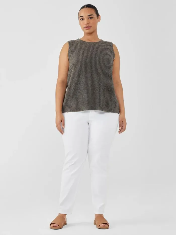 Shop Eileen Fisher Sweaters and Cardigans Cotton Fluff Crew Neck Top Grove