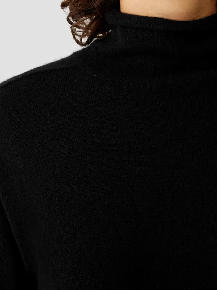 Shop Eileen Fisher Sweaters and Cardigans Italian Cashmere Turtleneck Long Top Black