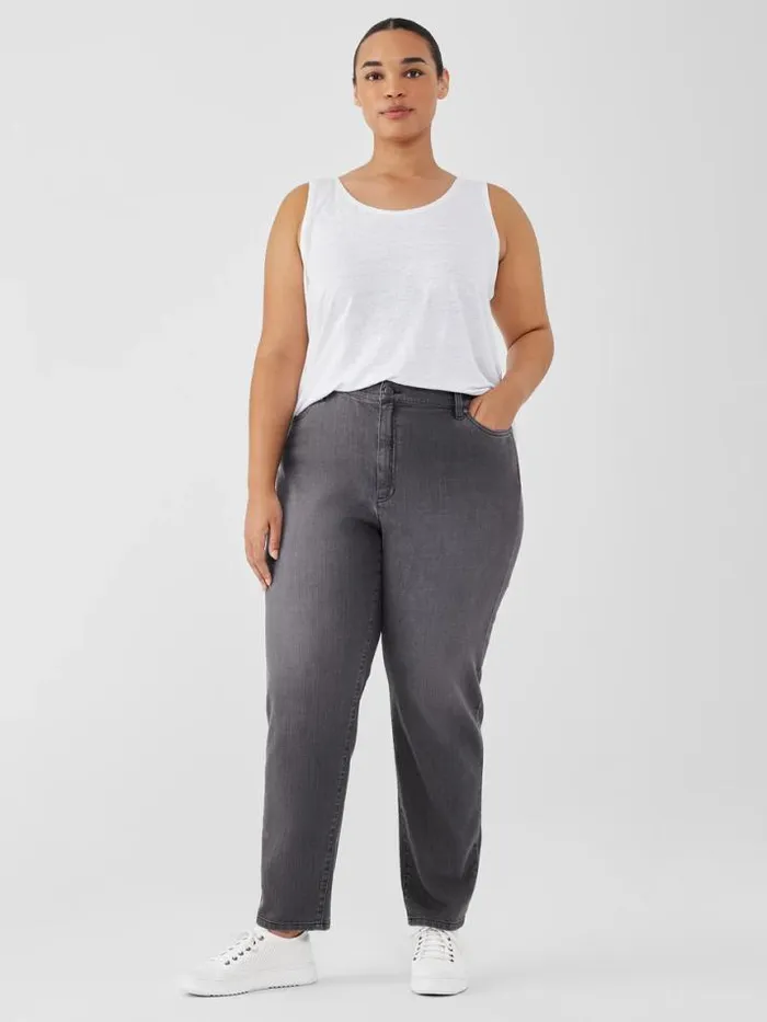 Shop Eileen Fisher Tanks and Camis Organic Linen Jersey Tank White