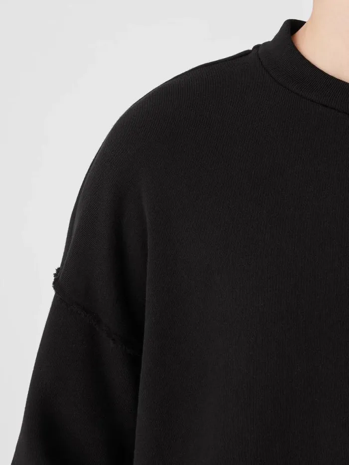 Shop Eileen Fisher Tops and Tees Organic Cotton French Terry BoxTop Black