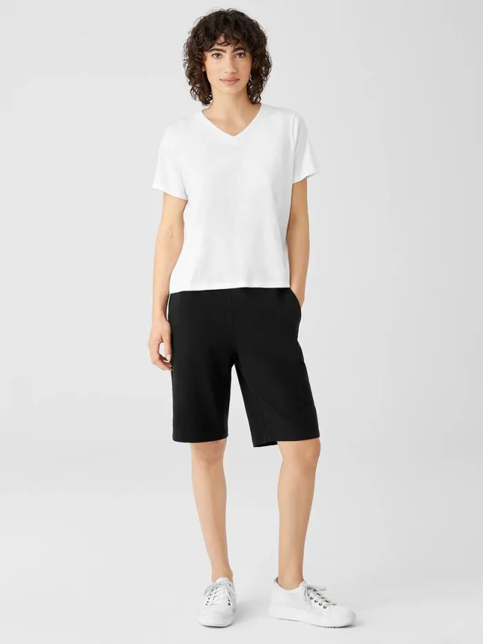 Shop Eileen Fisher Tops and Tees Organic Cotton Slub VNeck Tee White