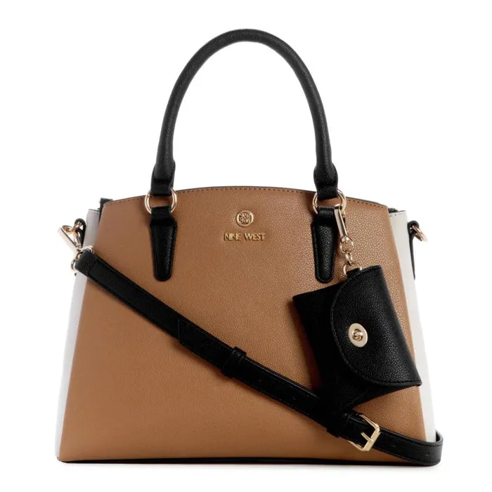 Siera Satchel Camel Multi WomenMen Nine West New Handbags