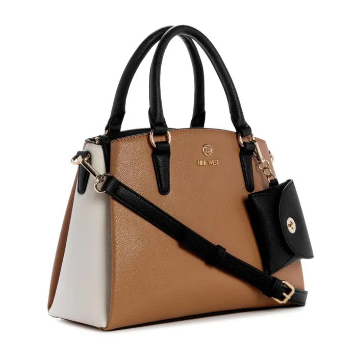 Siera Satchel Camel Multi WomenMen Nine West Satchels and Shoulder Bags