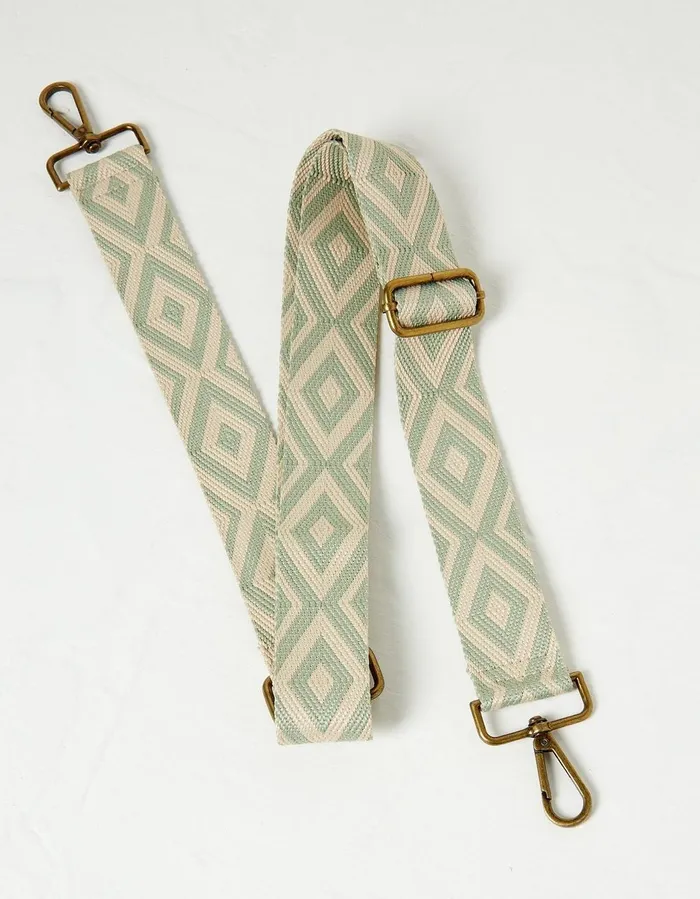 Slim Woven Bag Strap Green Haze Women FatFace Bags and Purses