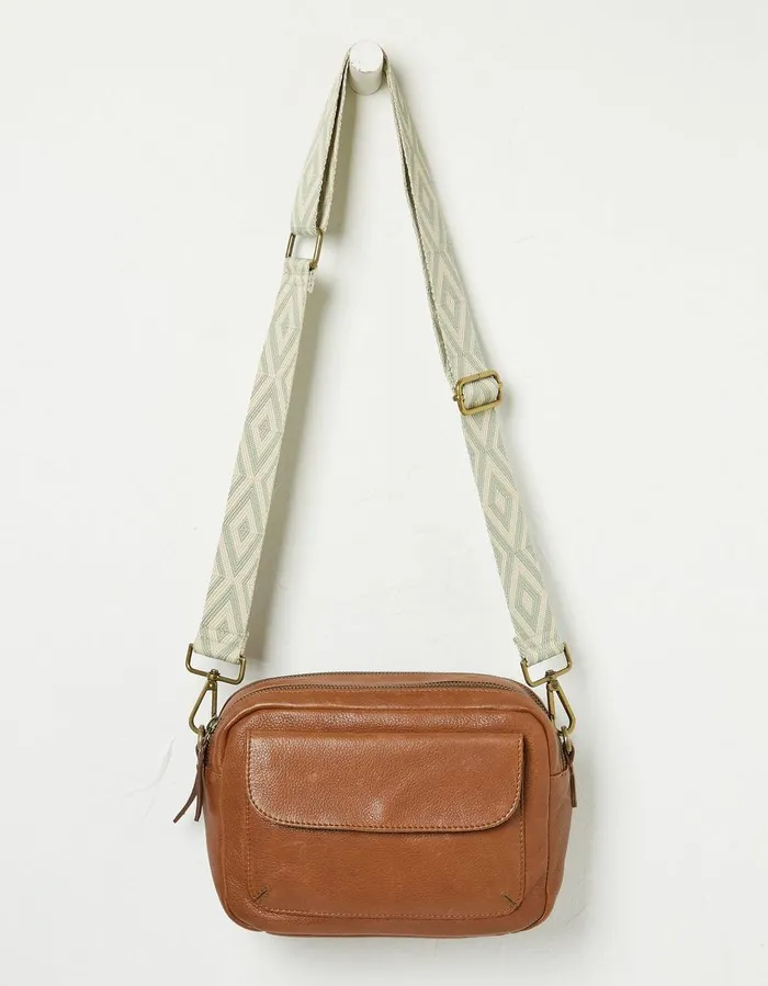 Slim Woven Bag Strap Green Haze Women FatFace Bags and Purses