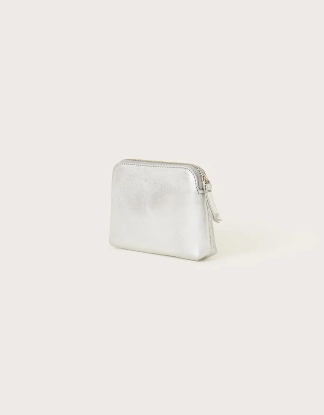 Small Leather Metallic Pouch Women Monsoon Bags and Purses