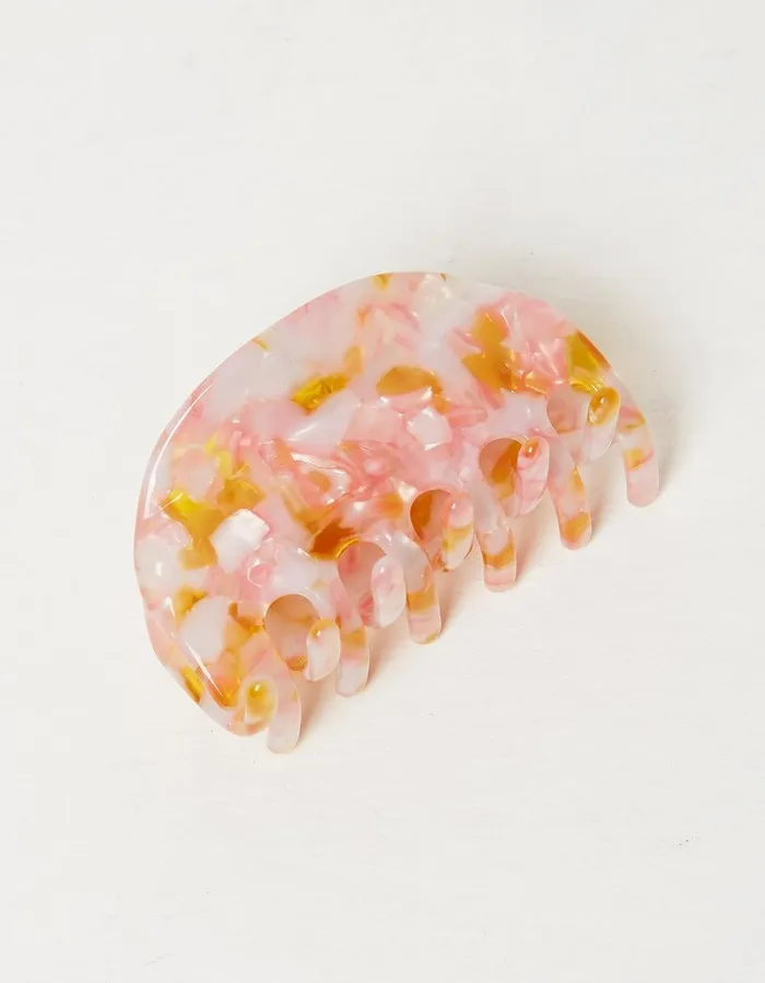 Small Round Claw Clip Pink Women FatFace Hair Accessories