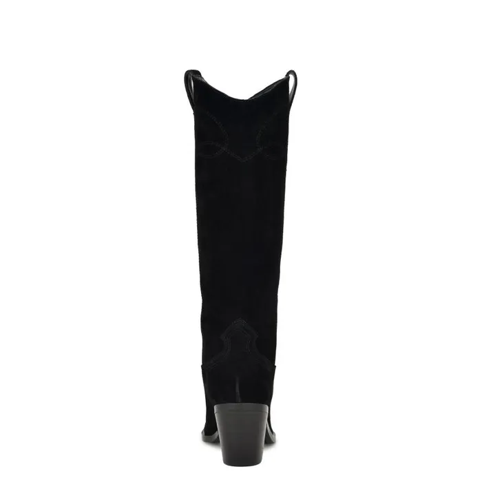 Smash Western Boots Black Suede Women Nine West Boots and Booties