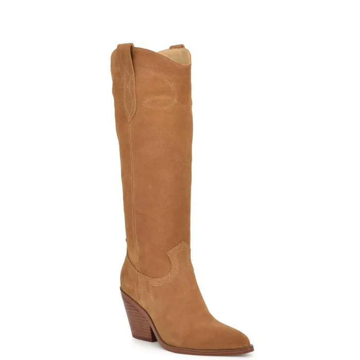 Smash Western Boots Brown Suede Women Nine West Boots and Booties