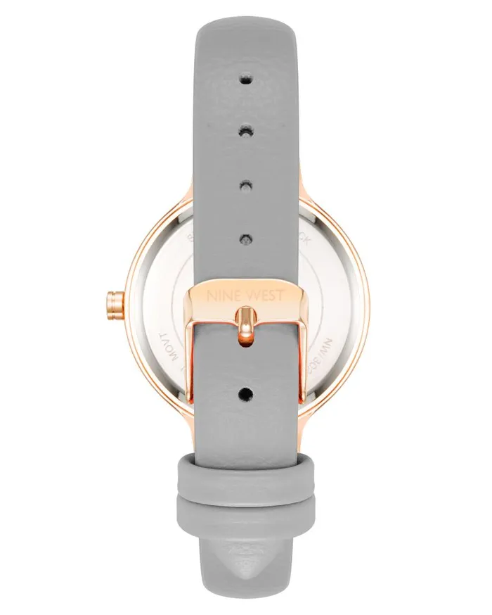 Smooth Strap Watch Grey WomenMen Nine West Watches