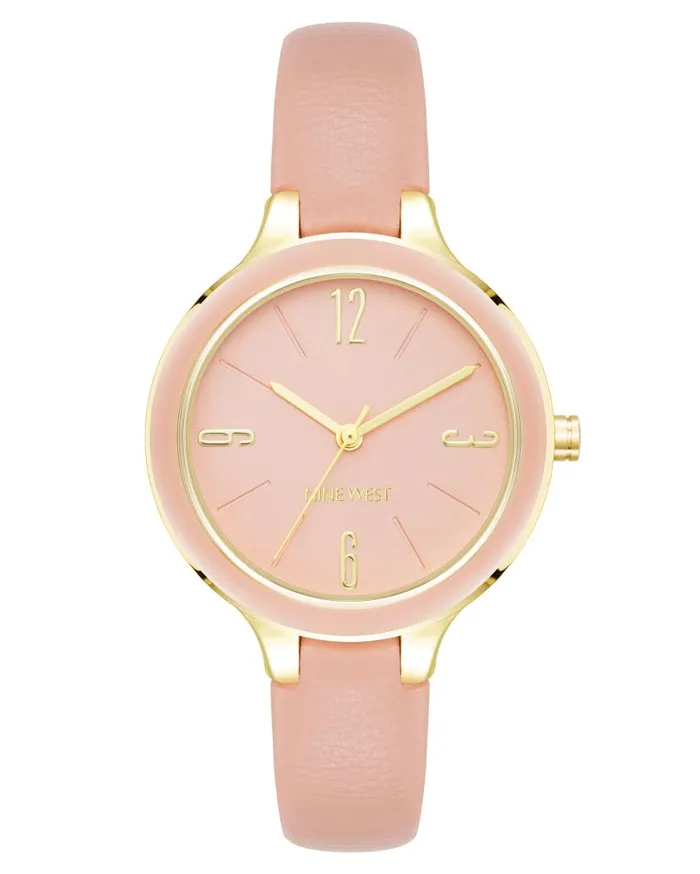 Smooth Strap Watch Pink WomenMen Nine West Watches