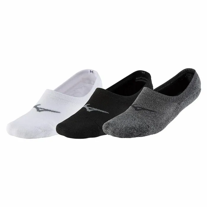 Socks MenWomen Mizuno Super Short Socks 3p Whiteblackgrey