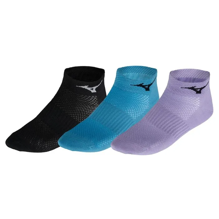 Socks MenWomen Mizuno Training Mid 3p Blackp Lilacmaui B