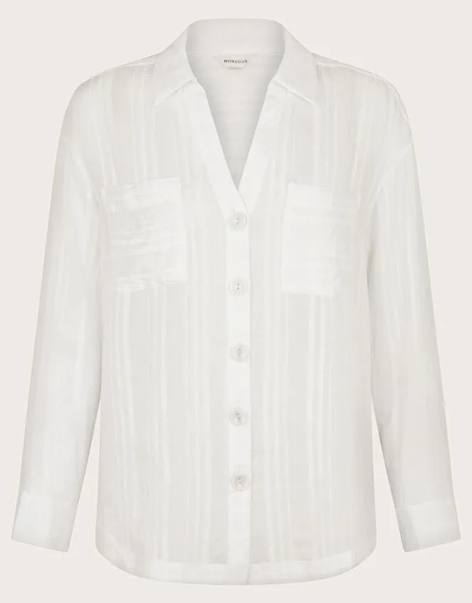 Sofia Textured Shirt White Women Monsoon Tops and Blouses