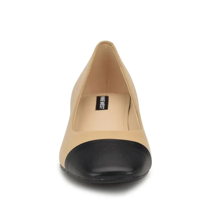Sophe Cap Toe Pumps Natural Leather Women Nine West Heels