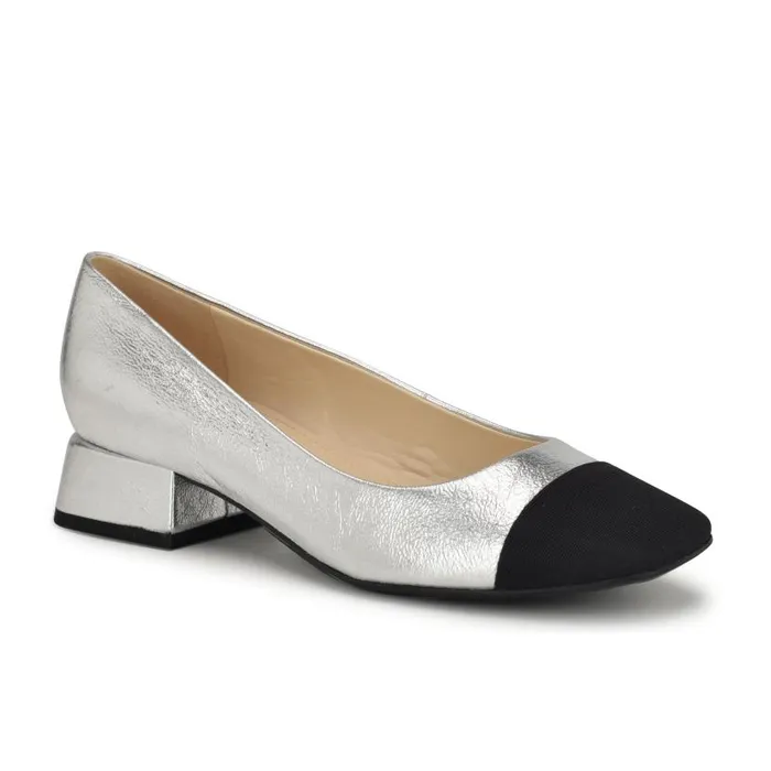 Sophe Cap Toe Pumps Silver Women Nine West Heels
