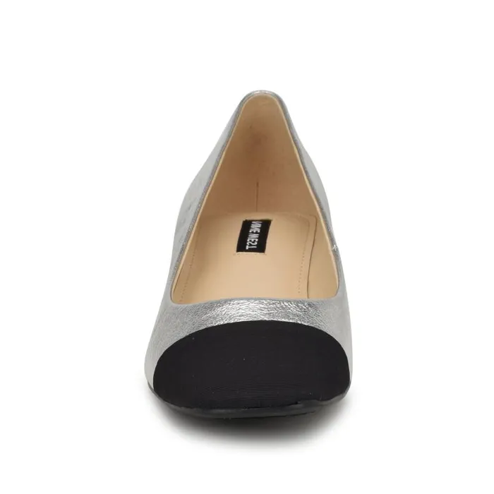 Sophe Cap Toe Pumps Silver Women Nine West Heels