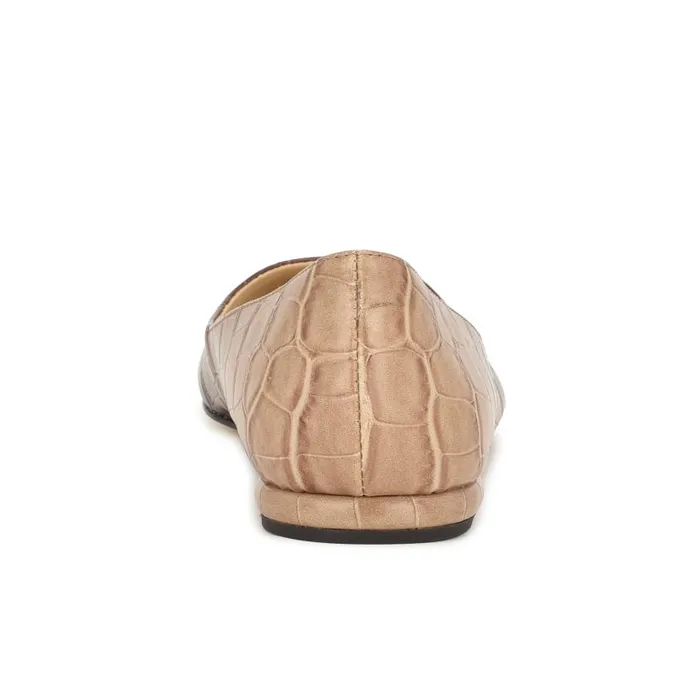 Speakup Almond Toe Flats Nude Ombre Croco Women Nine West Ballets