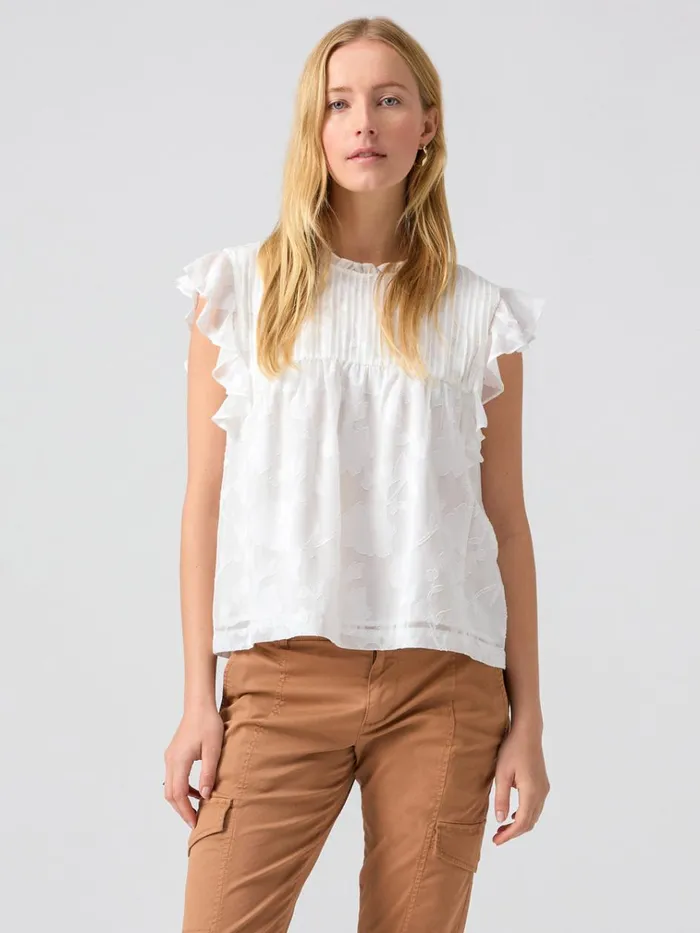 Spring Gathering Top White Women Sanctuary Clothing Tees and Tops