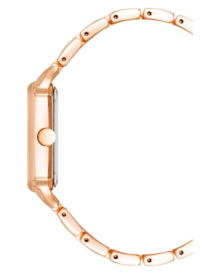 Square Case Bracelet Watch Rose Goldtone WomenMen Nine West Watches