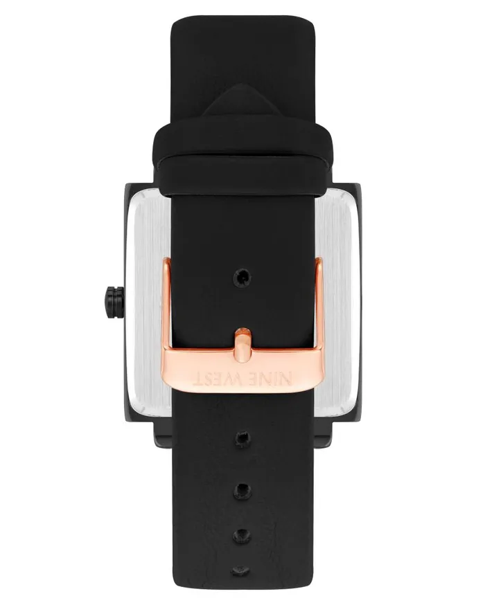 Square Case Strap Watch Black WomenMen Nine West Watches