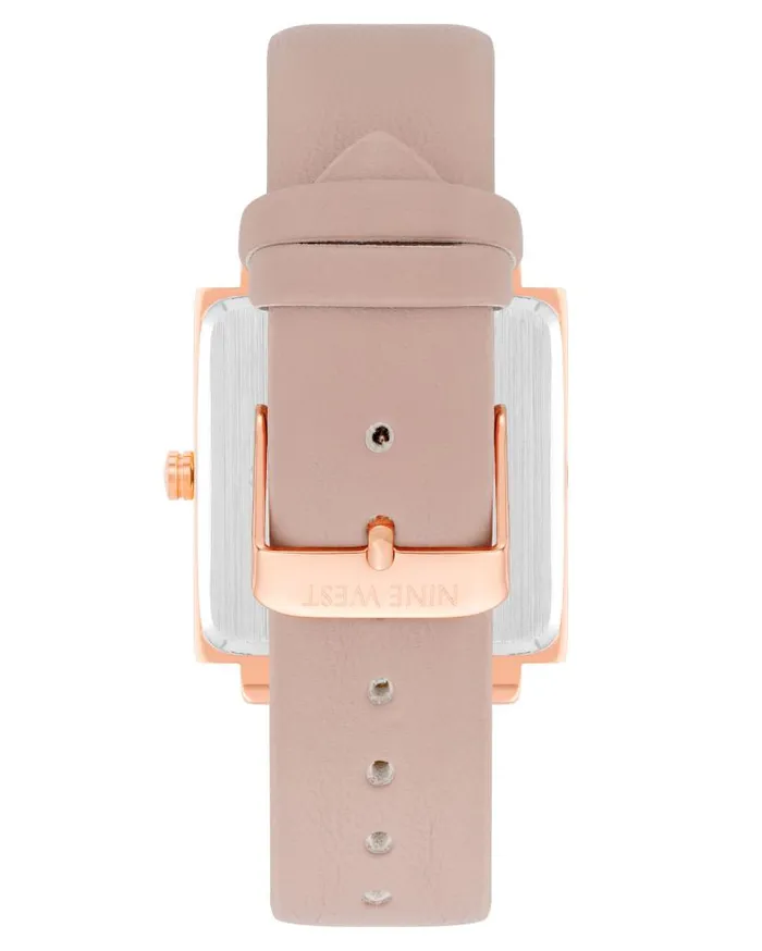 Square Case Strap Watch Pink WomenMen Nine West Watches