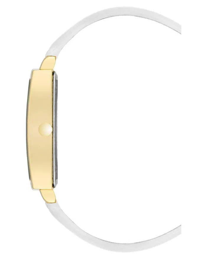 Square Case Strap Watch Whitegold WomenMen Nine West Watches