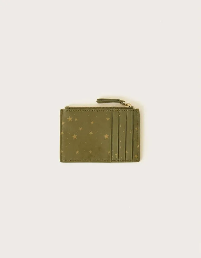 Star Scallop Leather Card Holder Women Monsoon Bags and Purses