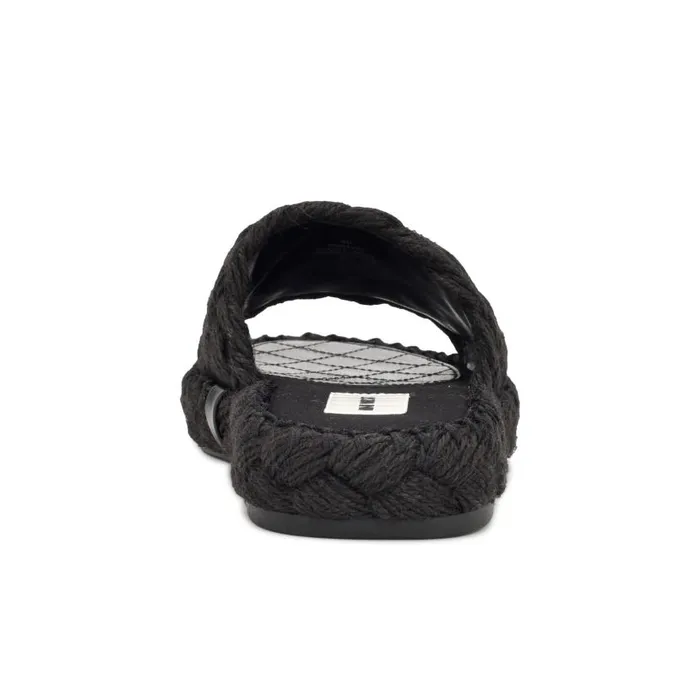 Stef Woven Slide Sandals Black Women Nine West Sandals