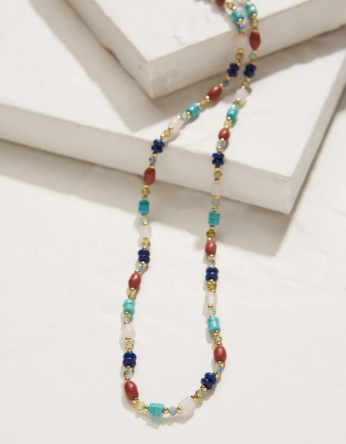Stone And Bead Necklace Multi Women FatFace Jewellery