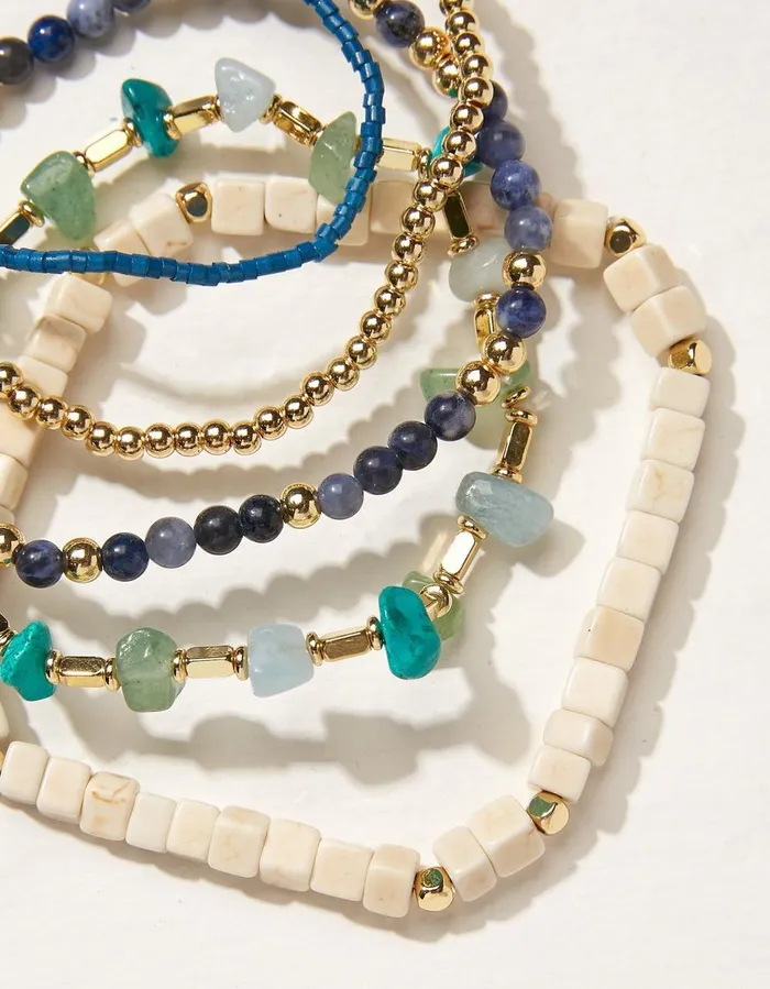 Stone Multi Stretch Bracelet Multi Women FatFace Jewellery