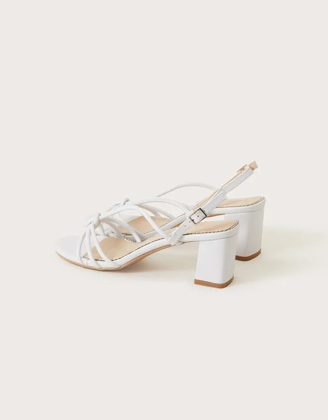 Strappy Block Heel Sandals Ivory Women Monsoon Wedding Shoes