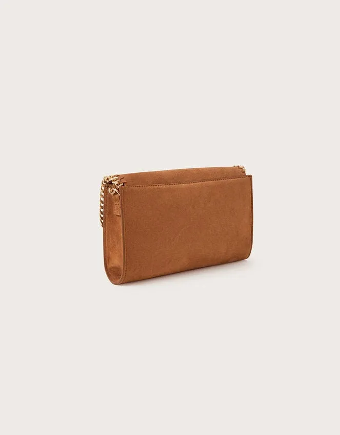 Suede Chain CrossBody Bag Tan Women Monsoon Bags and Purses