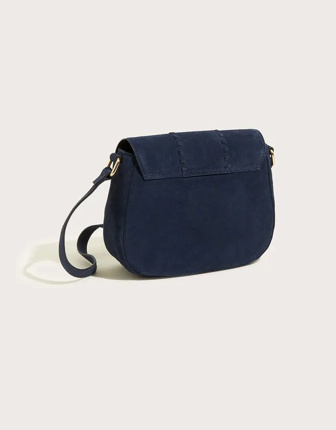 Suede Saddle Hoop CrossBody Bag Women Monsoon Bags and Purses