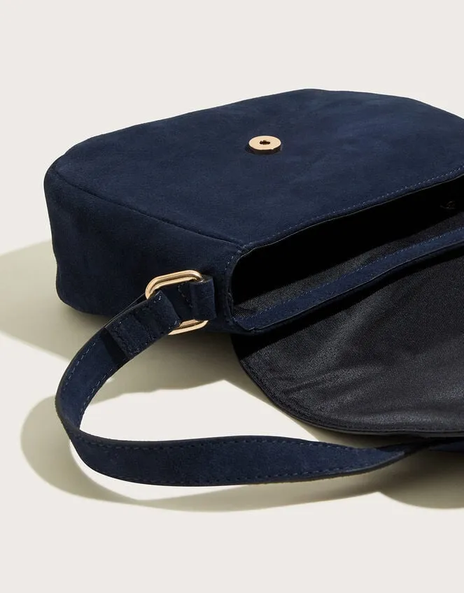 Suede Saddle Hoop CrossBody Bag Women Monsoon Bags and Purses