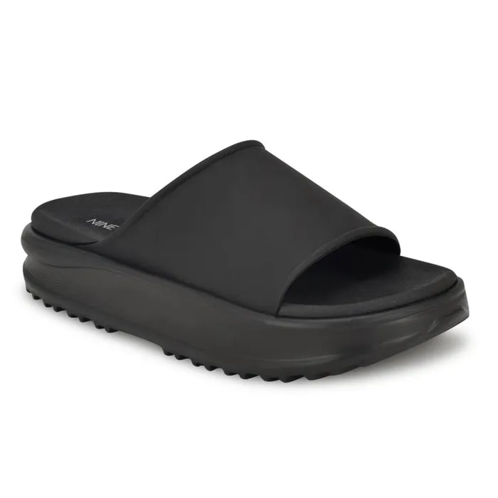 Sunshin Casual Slide Sandals Black Women Nine West Sandals