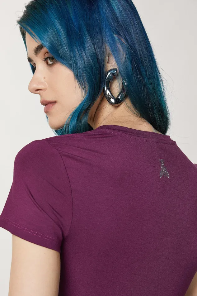 TShirts Women Patrizia Pepe Essential TShirt Futuristicpurple Fly