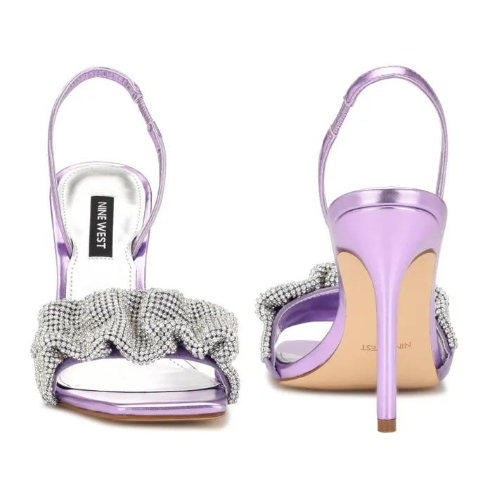 Taray Heeled Sandals Light Purple Crystal Women Nine West Sandals