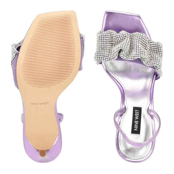 Taray Heeled Sandals Light Purple Crystal Women Nine West Sandals